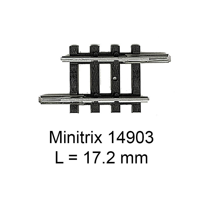 Rail droit Minitrix 17.2 mm - Trix 14903
