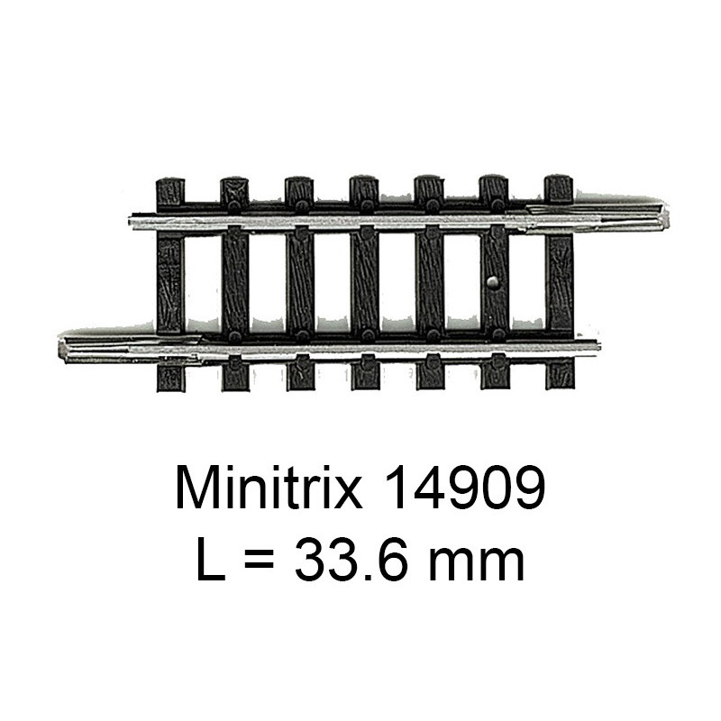 Rail droit Minitrix 33.6 mm - Trix 14909