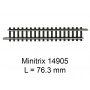Rail droit Minitrix 76.3 mm - Trix 14905