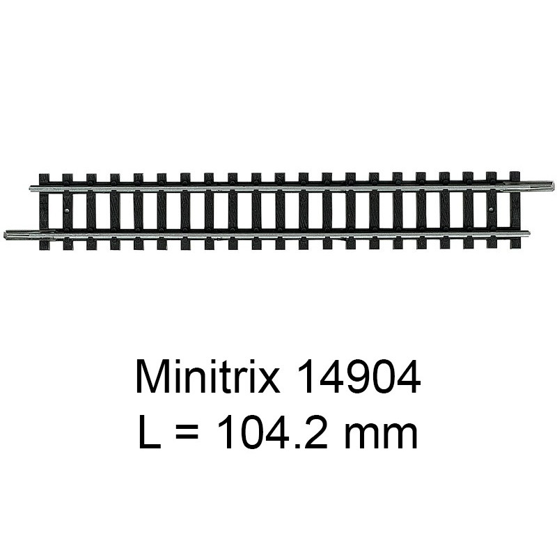 Rail droit Minitrix 104.2 mm - Trix 14904