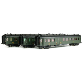 Coffret 3 voitures Ocem RA SNCF ép. IIIa - HO 1/87 - REE VB-281