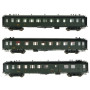 Coffret 3 voitures Ocem RA SNCF ép. IIIa - HO 1/87 - REE VB-281