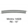Rail courbe R6 15° Minitrix - Trix 14928
