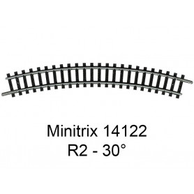 Rail courbe R2 30° Minitrix - Trix 14922