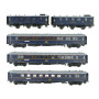 Set train bleu 5 éléments ép. II - HO 1/87 - LS Models 99004