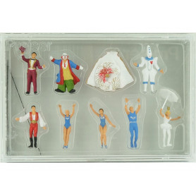 8 personnages de cirque - HO 1/87 - PREISER 20254