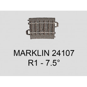 Rail courbe R1 - 7.5 degrés voie C Marklin 24107