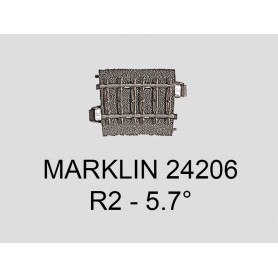 Rail courbe R2 - 7.5 degrés voie C Marklin 24207