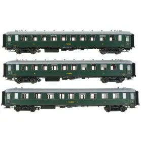Set 3x voitures OCEM B9yfi P.O. Midi ép. IIb - HO 1/87 - 40200 LS Models