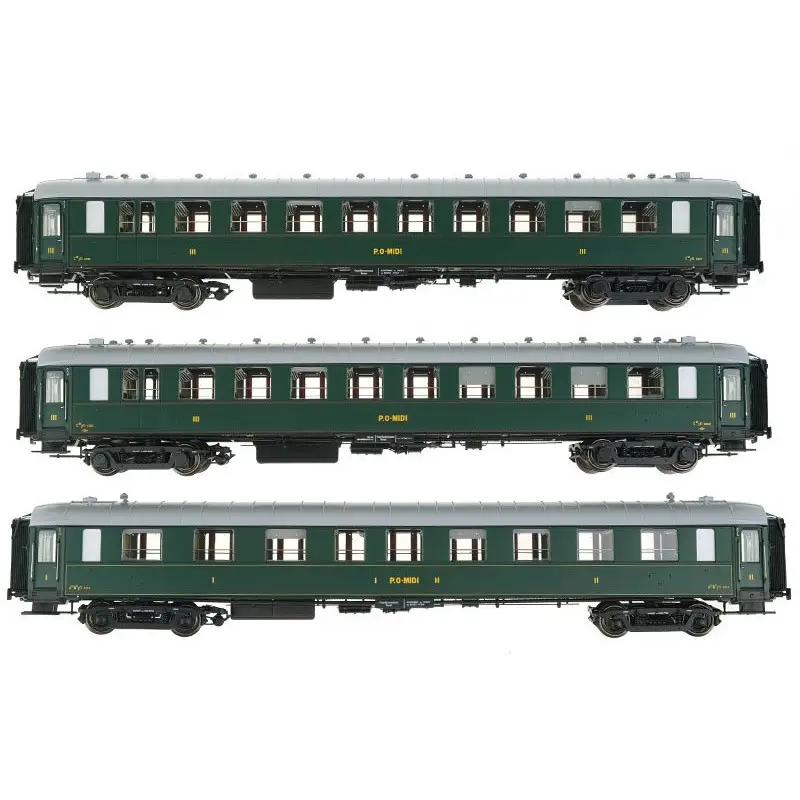 Set 3x voitures OCEM B9yfi P.O. Midi ép. IIb - HO 1/87 - 40200 LS Models