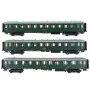 Set 3x voitures OCEM B9yfi P.O. Midi ép. IIb - HO 1/87 - 40200 LS Models