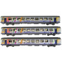 Set 3 voitures Corail Alsace ép. VI - SNCF - HO 1/87 - LS Models 40282