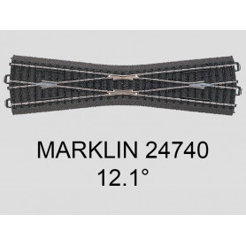 Grand croisement - 12 degrés voie C Marklin 24740