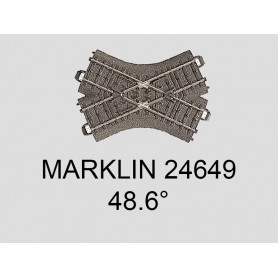 Petit croisement - 48.6 degrés voie C Marklin 24649