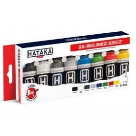 Set de couleurs de base - acrylique 8x 17ml - HATAKA AS100
