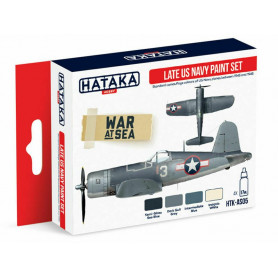 Set de couleurs aviation Late US NAVY WWII - acrylique 4x 17ml - HATAKA AS05