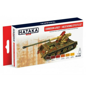 Set de couleurs rouille et corrosion - acrylique 6x 17ml - HATAKA AS26