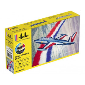 Fouga Magister CM.170 avec colle + peinture - 1/72 - HELLER 56220