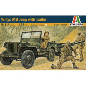 Jeep Willys avec remorque - 1/35 - ITALERI 314