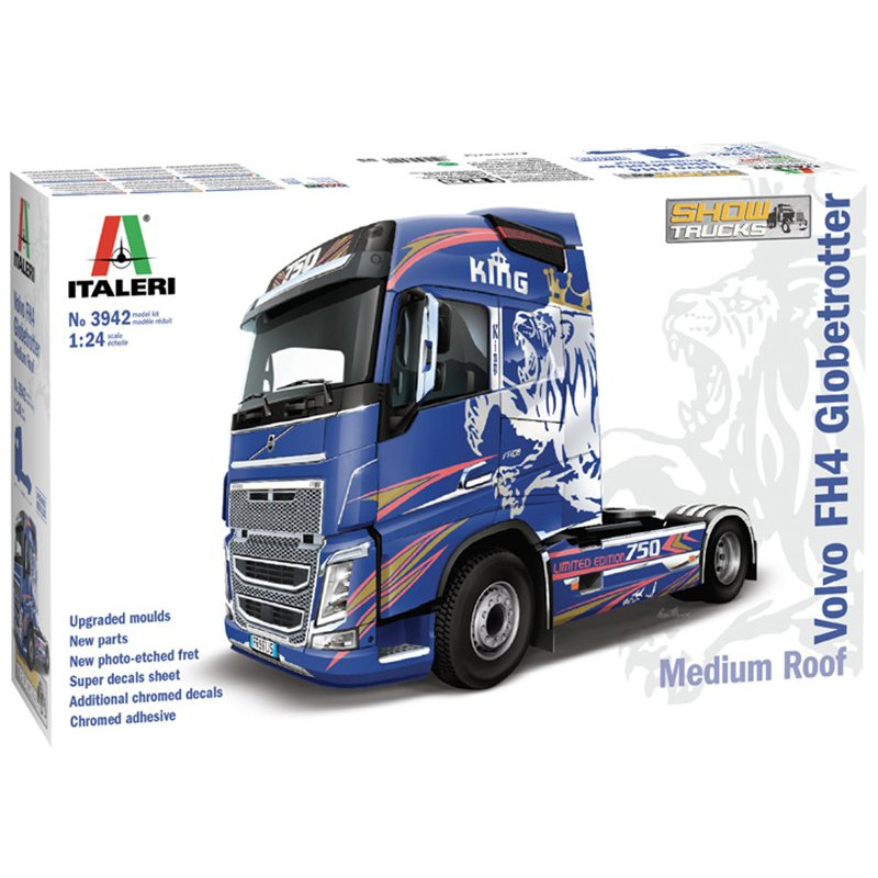 Volvo FH4 Globetrotter Med. Roof - échelle 1/24 - ITALERI 3942