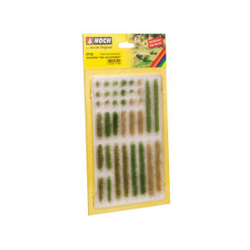 18x touffes et 18x bandes d'herbe 6mm - HO 1/87 - NOCH 07125