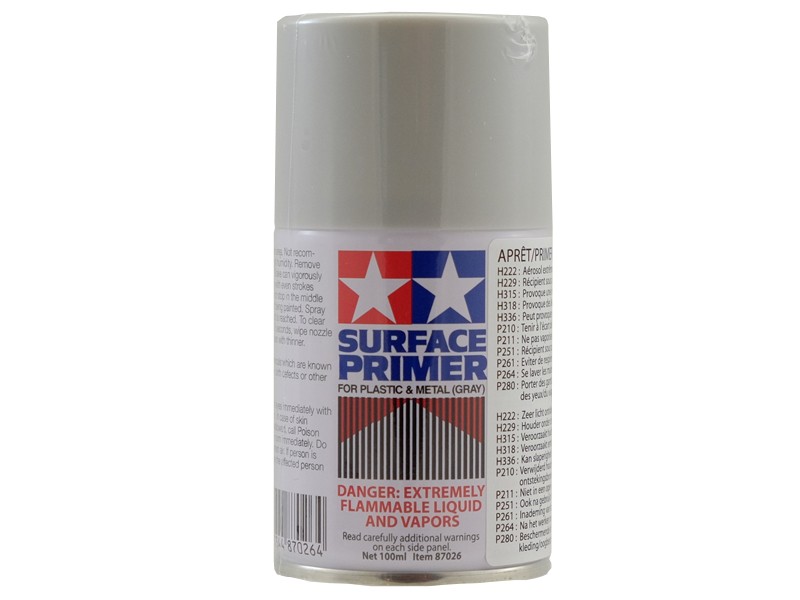 Primer de surface gris aérosol 100 ml - TAMIYA 87026