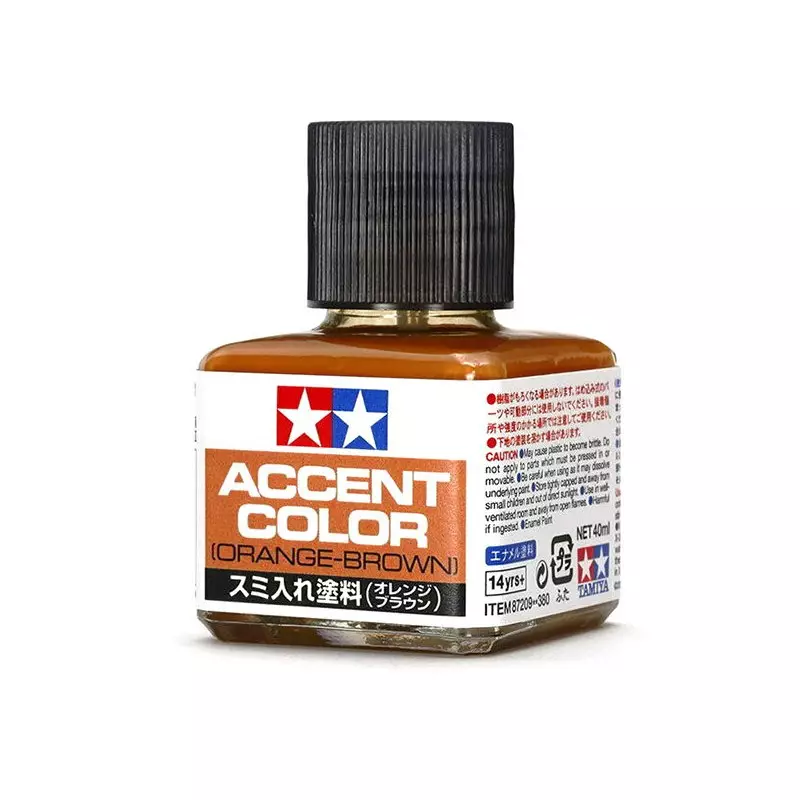 Jus enamel Orange Brown Accent Color Panel Line 40ml TAMIYA 87209