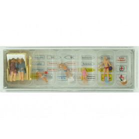 Couple, mirador de plage, enfants - HO 1/87 - PREISER 10438
