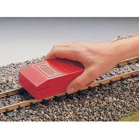 Bloc nettoyant pour rail de train miniature abrasif caoutchouc Peco
