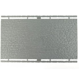 Plaque plastique mur en pierres irrégulières 20x12 cm - HO 1/87 - Kibri 34121