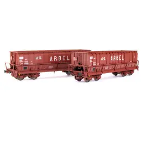 2x Tombereaux DMH SITRAM ép. V - SNCB - HO 1/87 - LS Models 32301