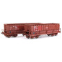 2x Tombereaux DMH ARCELORMITTAL ép. V-VI - SNCF - HO 1/87 - LS Models 90803