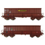 2x Tombereaux DMH SIMOTRA SOGEWAG ép. V - SNCF - HO 1/87 - LS Models 90804