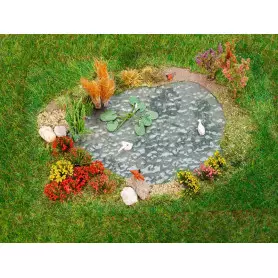 Jardin d'agrément avec étang - HO 1/87 - FALLER 181278