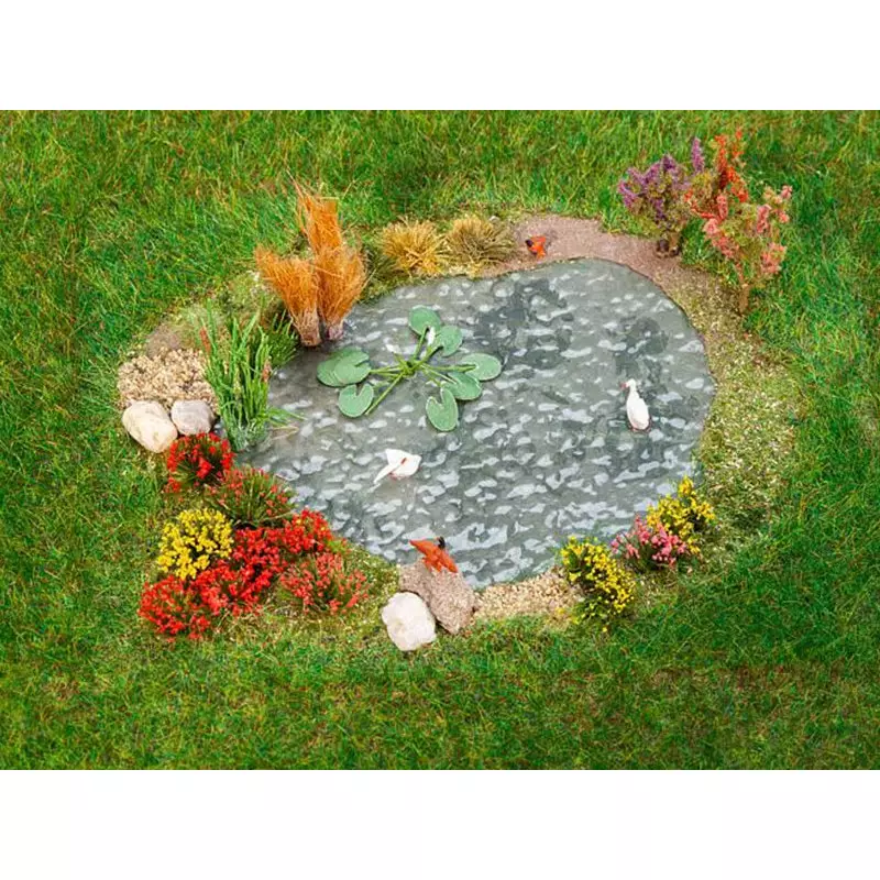 Jardin d'agrément avec étang - HO 1/87 - FALLER 181278