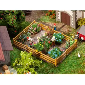 Jardin d'agrément avec fleurs et buisson - HO 1/87 - FALLER 181276
