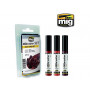 Oilbrusher tons rouille - peinture à l'huile avec applicateur - MIG jimenez AMMO 7501