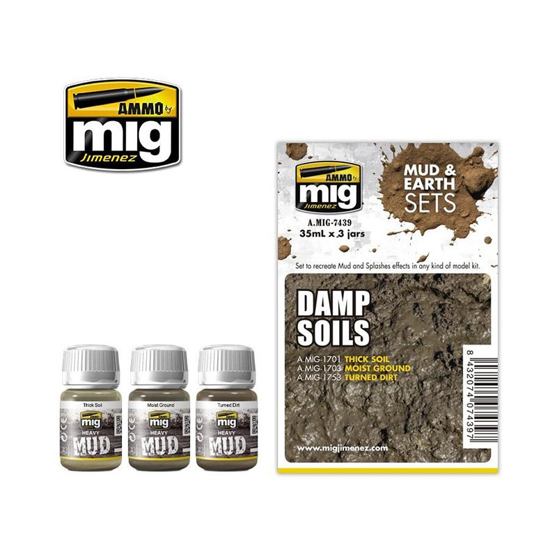 Set de patine sol humide - AMMO MIG 7439