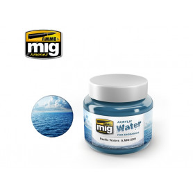 Eau Acrylique Pacific Waters - Eaux du Pacifique 250 ml - AMMO MIG 2201