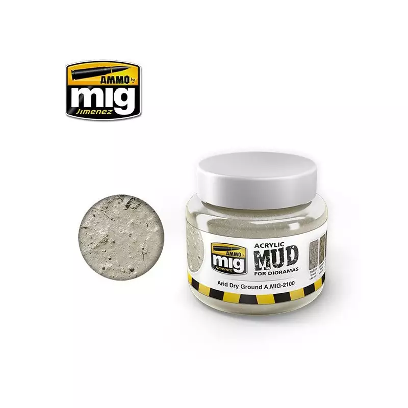 Boue Acrylique Arid Dry ground - Sol Sec et Aride 250 ml - AMMO MIG 2100