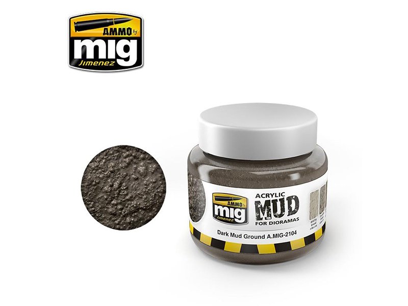 Boue Acrylique Dark Mud Ground - Boue Sombre 250 ml - AMMO MIG 2104