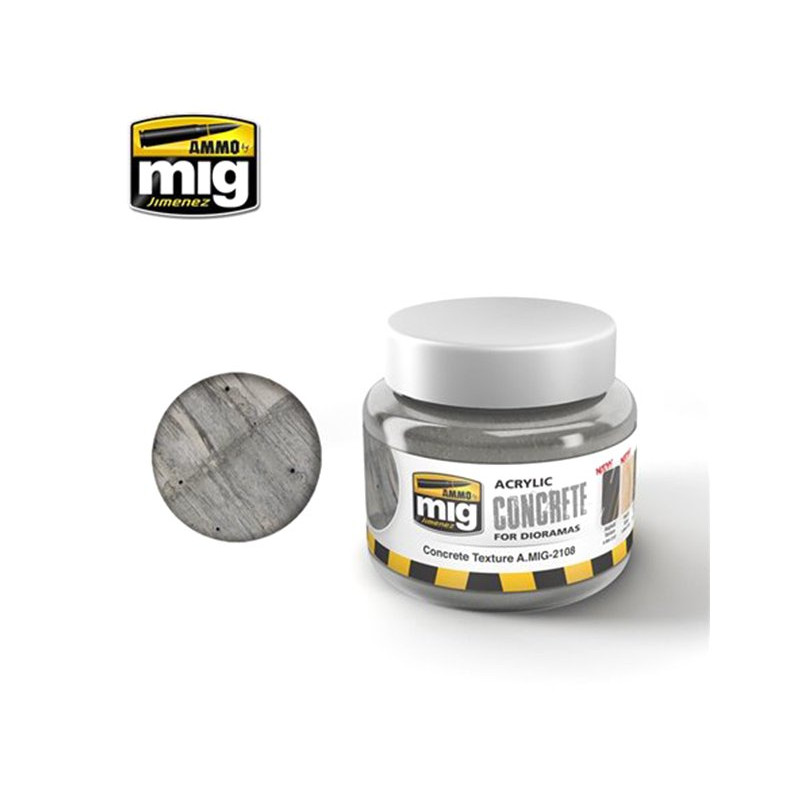 Texture Acrylique Concrete - Béton 250 ml - AMMO MIG 2108