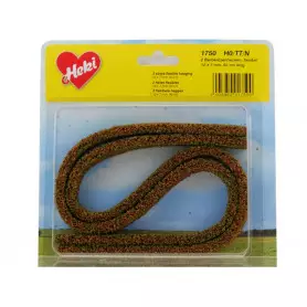 HEKI 1750 - 2x haie flexible argousier 12x7 mm en mousse 50 cm de long HO / N