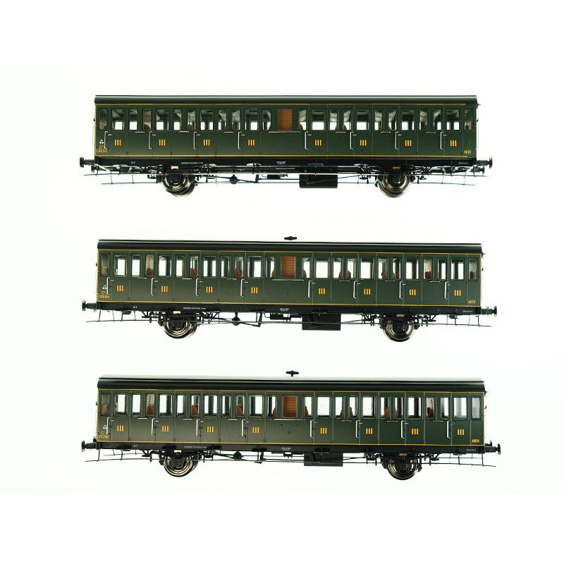 3x voitures Sud-Ouest Midi ép. II - HO 1/87 - REE VB-284