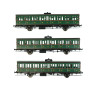 3x voitures Sud-Ouest P.O. ép. II - HO 1/87 - REE VB-286