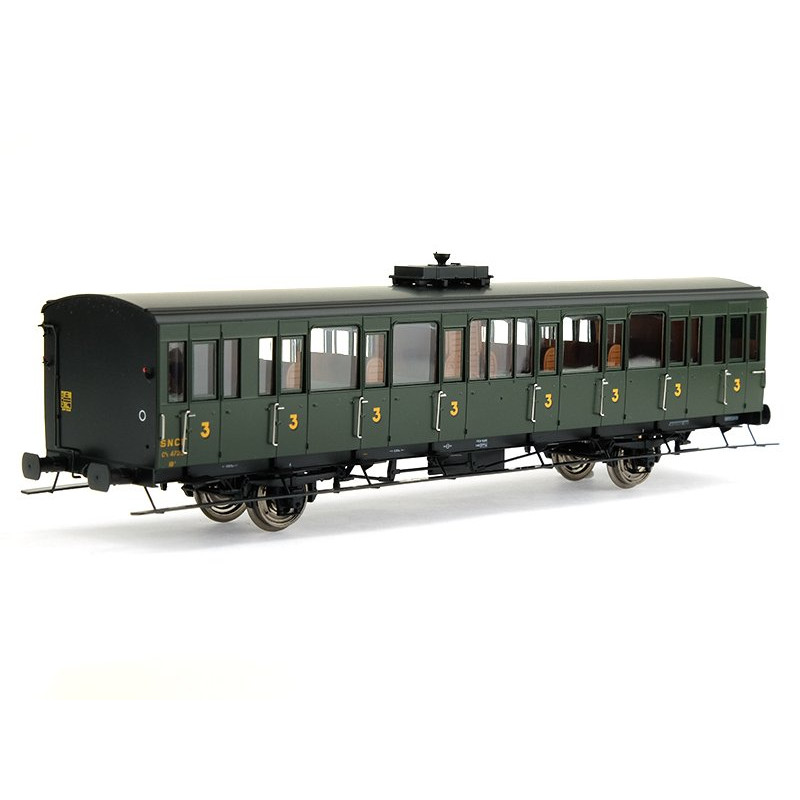Voiture Sud-Ouest SNCF 3ème CL. ép. IIIa - HO 1/87 - REE VB-290