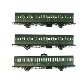 3x voitures Sud-Ouest SNCF ép. IIIb - HO 1/87 - REE VB-291