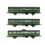 3x voitures Sud-Ouest SNCF ép. IIIb - HO 1/87 - REE VB-291