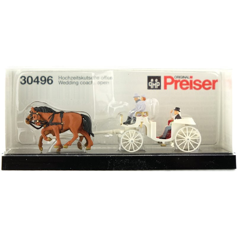 Calèche avec passagers - HO 1/87 - PREISER 30496