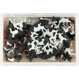 Troupeau de 30 vaches blanches et noires - HO 1/87 - PREISER 14408